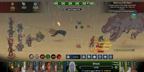 Idle Champions of the Forgotten Realm dinosaur fight