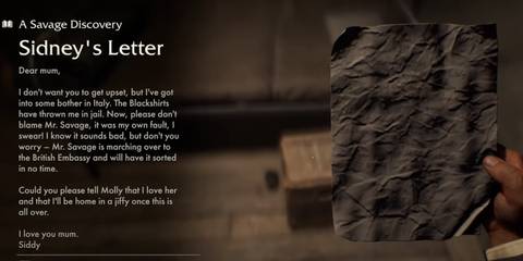 Indiana Jones & the Great Circle - Sidney's Letter