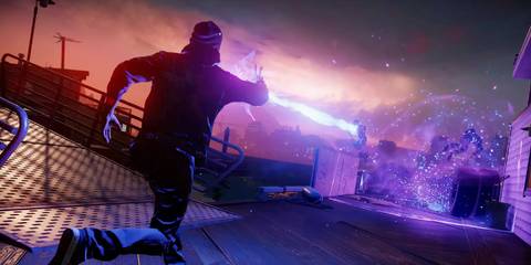 Delsin shooting Neon blasts in Infamous: Second Son