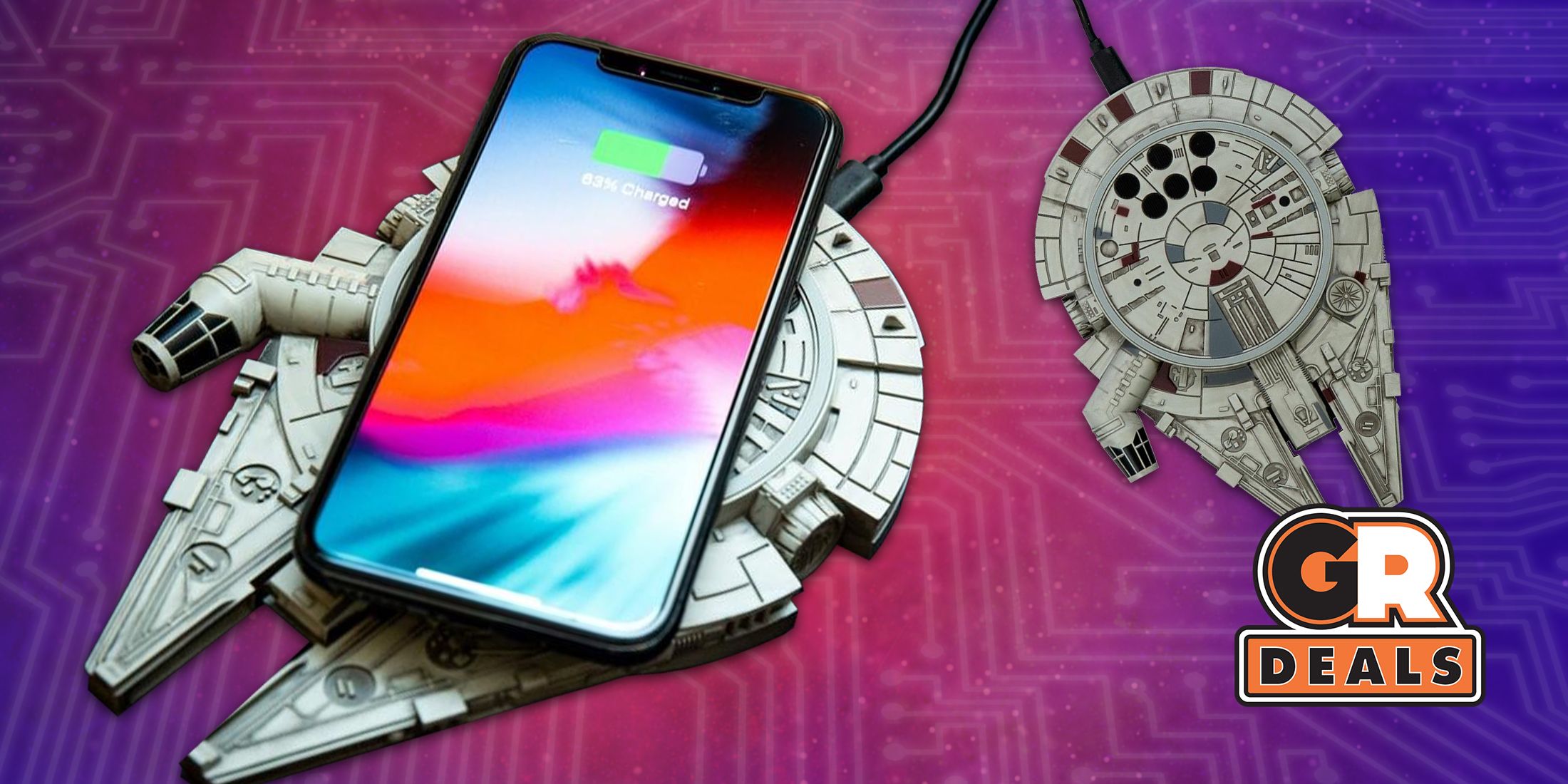 millennium falcon phone charger