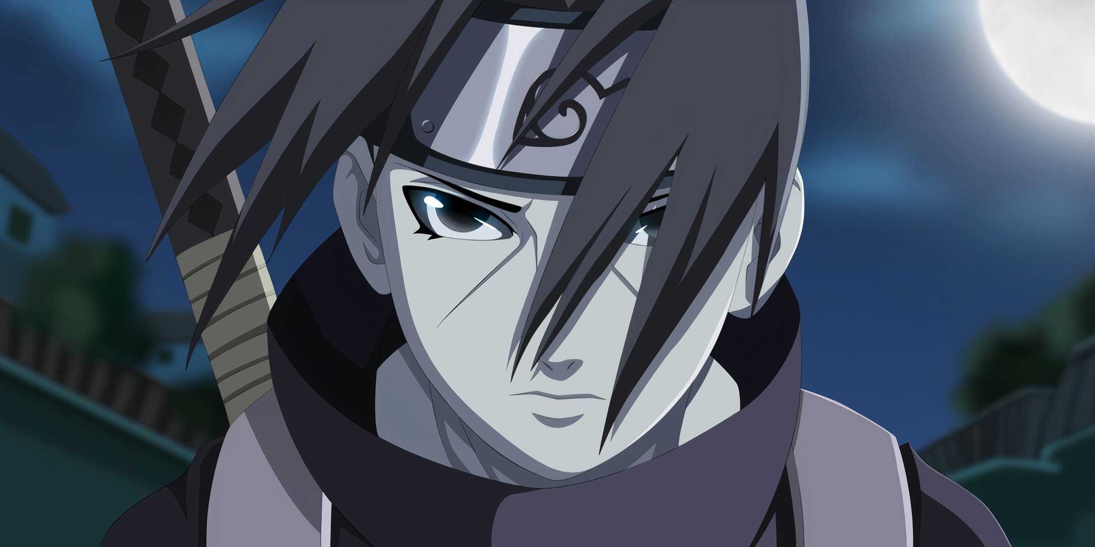 Itachi conducts the Uchiha massacre as a Leaf Village Anbu in a Naruto flashback.