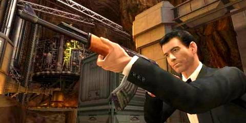 James Bond wielding an AK-47 in James Bond 007: Everything Or Nothing