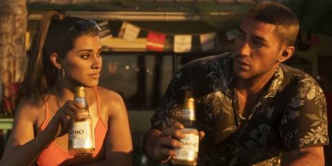 Jason and Lucia in GTA 6 drinking beer