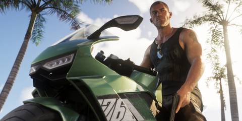 Jason on a bike in Grand Theft Auto 6
