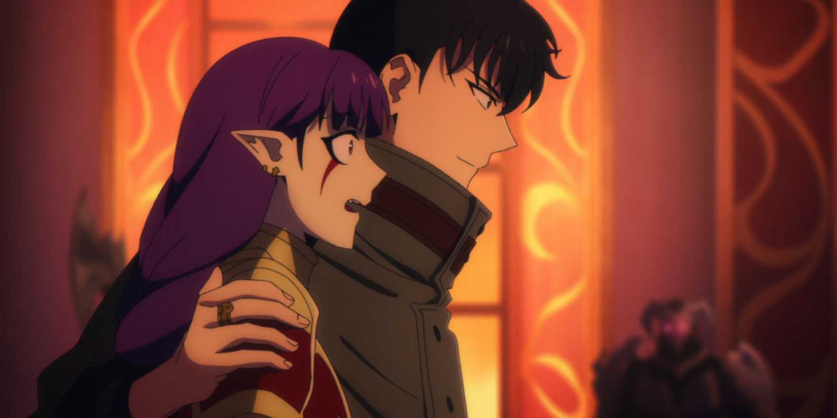 Jin-woo talking to Esil's father - Solo Leveling