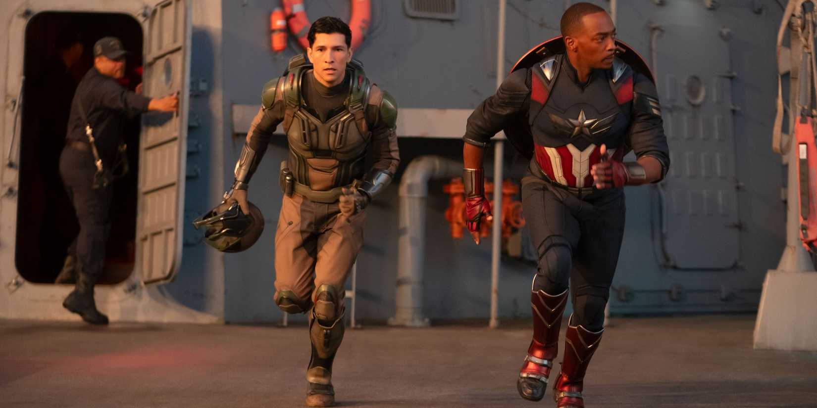 Joaquin and Sam running together - Captain America Brave New World