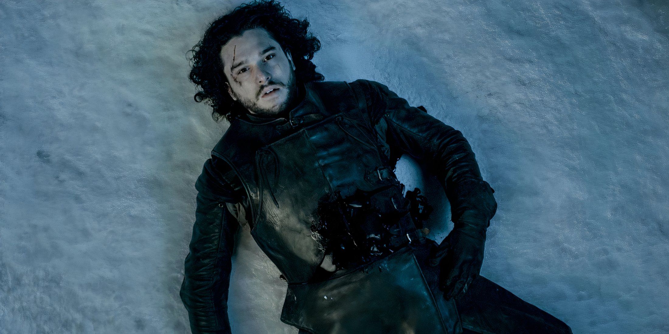 Jon Snow laying dead after being stabbed in Game of Thrones