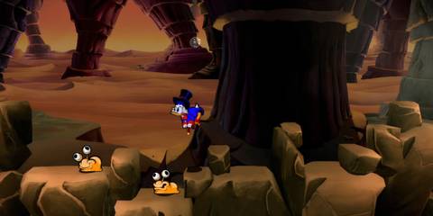 Jumping on a cane in DuckTales Remastered