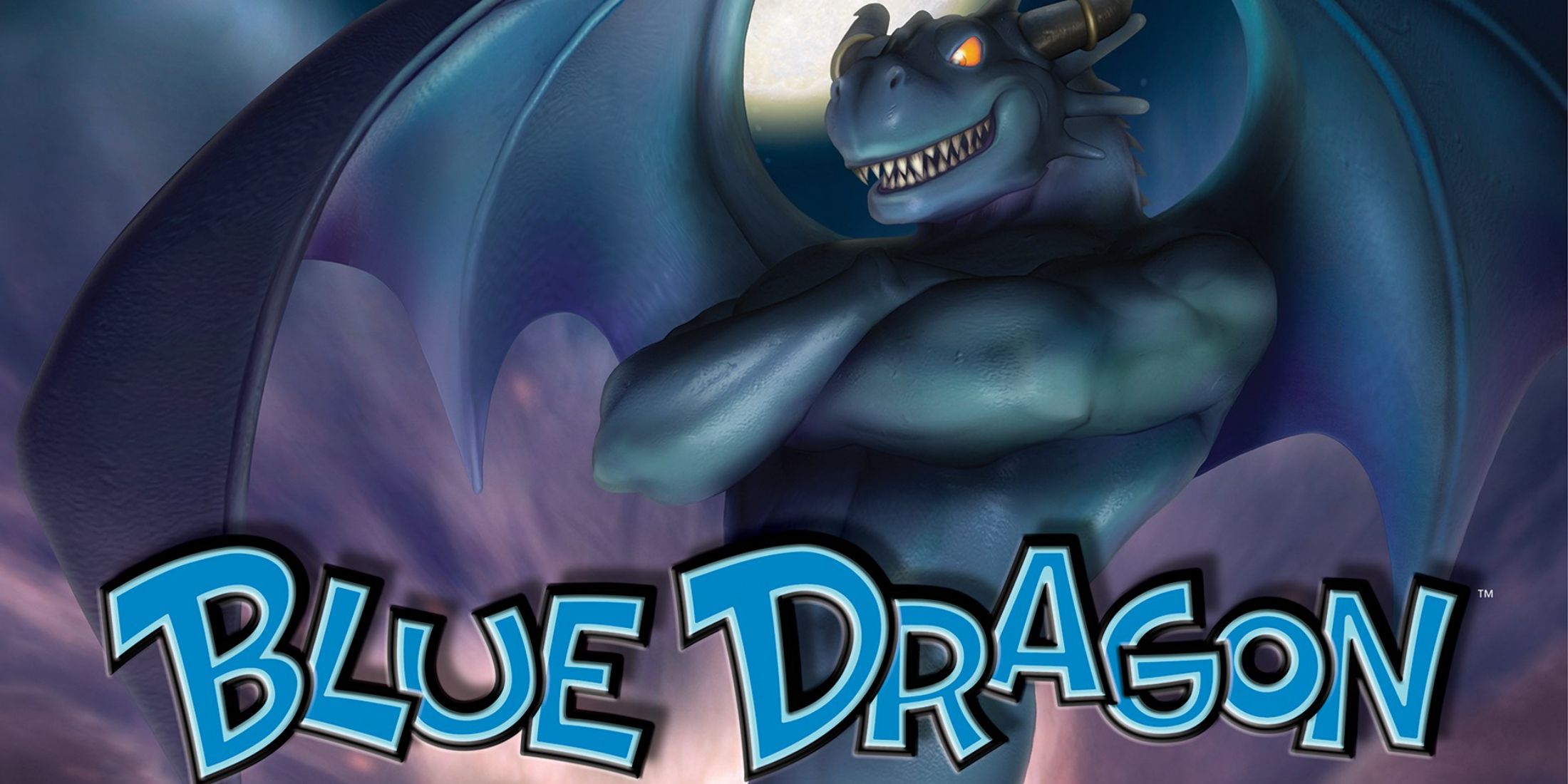 Key Art From Blue Dragon Showing The Eponymous Blue Dragon In An Action Pose