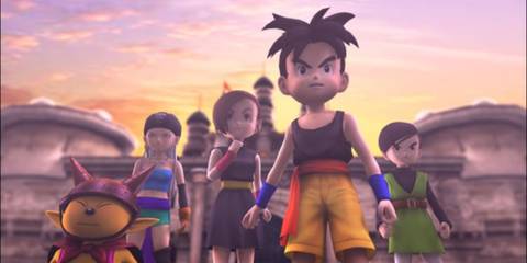 Key Art From Blue Dragon Showing The Protagonist & Party In Action Poses