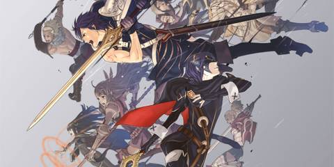 Key Art From Fire Emblem Awakening Showing The Game's Many Characters In Action Poses
