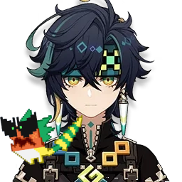 Kinich icon portrait with ajaw