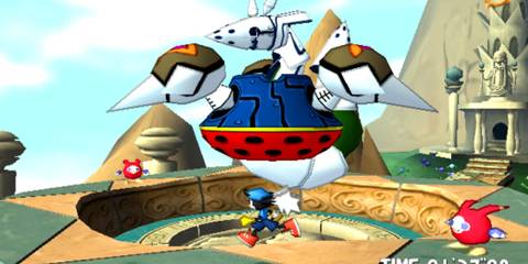 Klonoa facing a boss - Klonoa 2 Lunatea's Veil