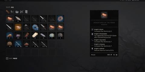 knights set recipe book in tainted grail the fall of avalon