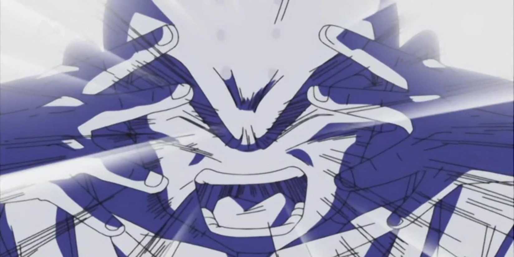 Krillin doing the Solar Flare in Dragon Ball