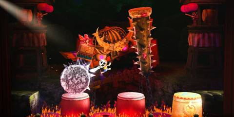 Kutaro facing a Japan-themed boss - Puppeteer