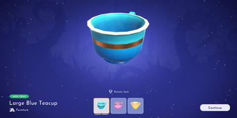 Large Blue Teacup in Disney Dreamlight Valley
