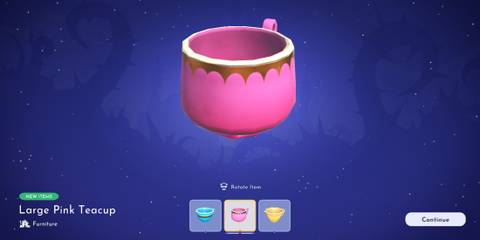 Large PInk Teacup in Disney Dreamlight Valley
