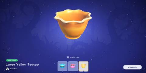 Large Yellow Teacup in Disney Dreamlight Valley