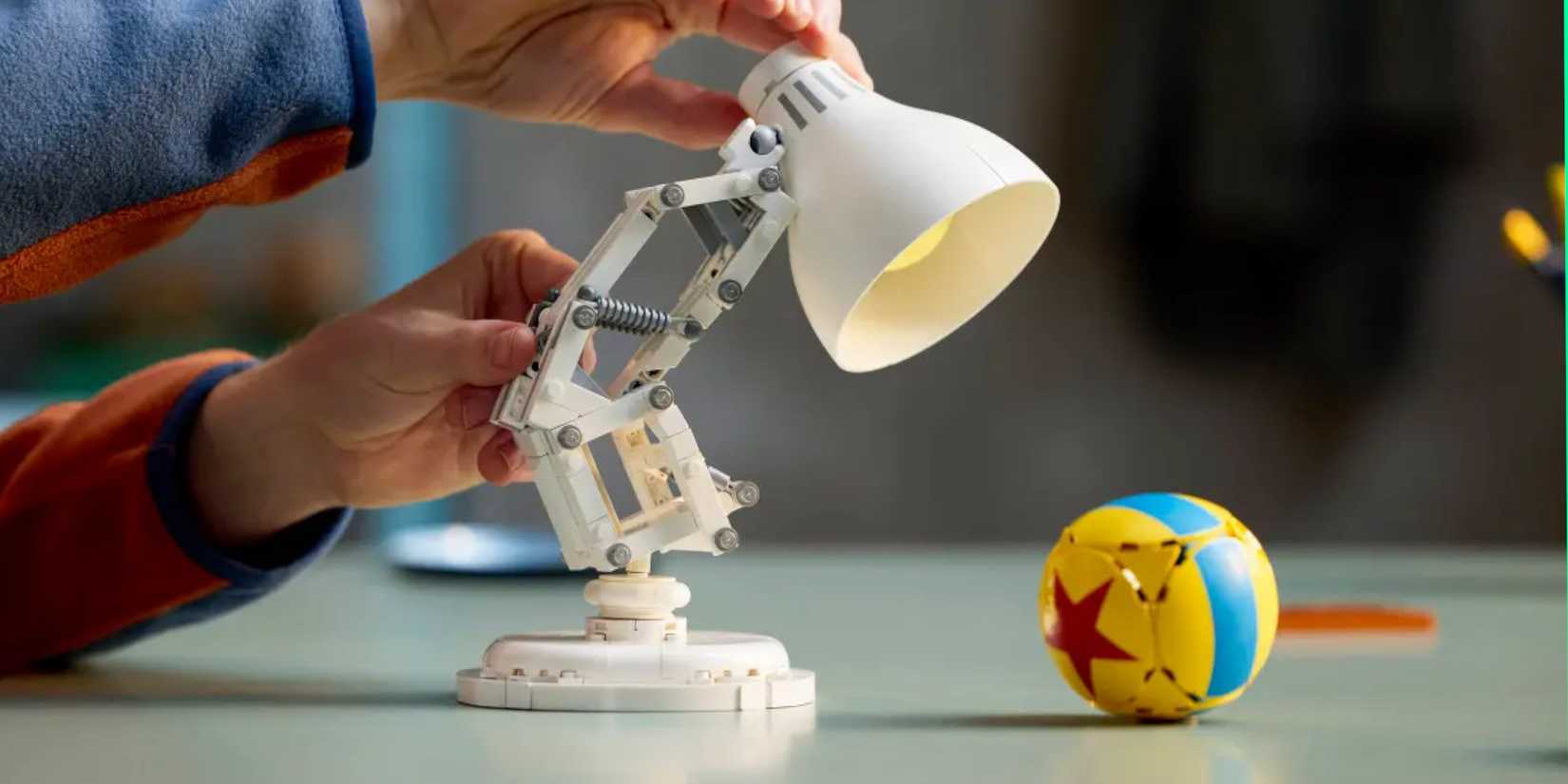 LEGO Ideas Disney Pixar Luxo Jr Set Showing Actual Size