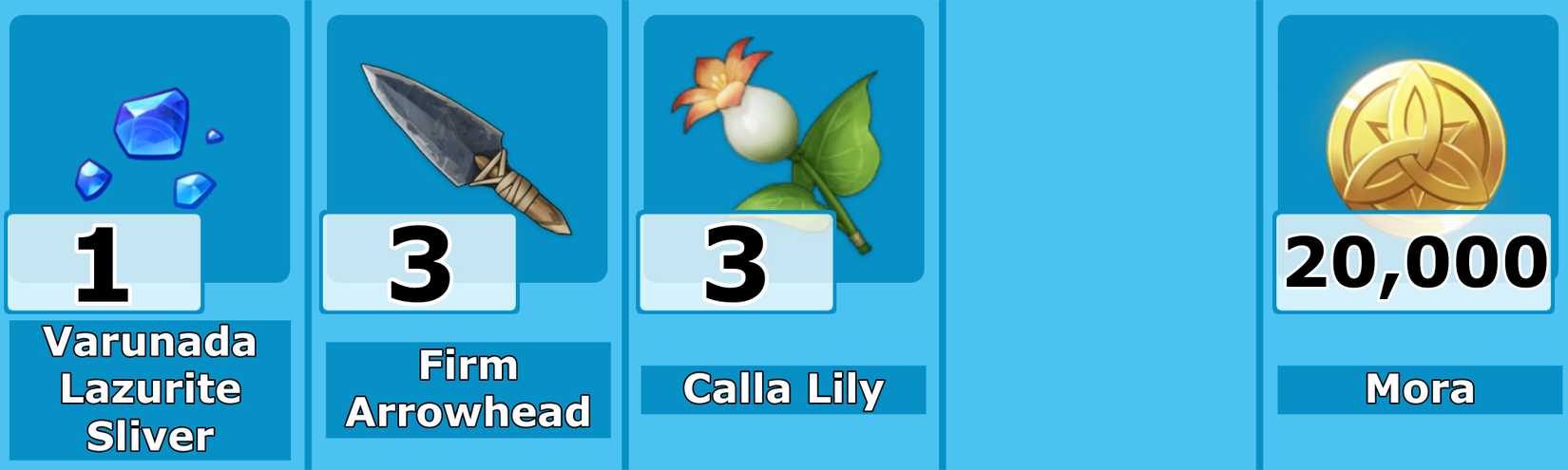 Level 20 Dahlia Ascension Materials - Genshin Impact