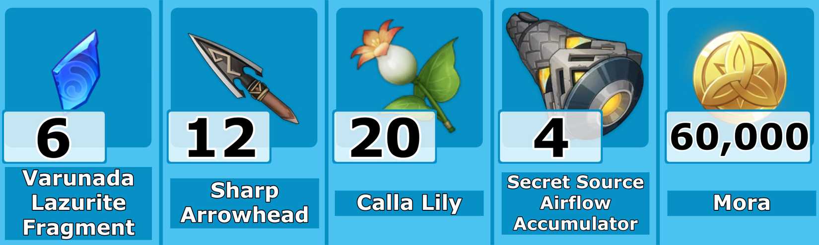 Level 50 Dahlia Ascension Materials - Genshin Impact