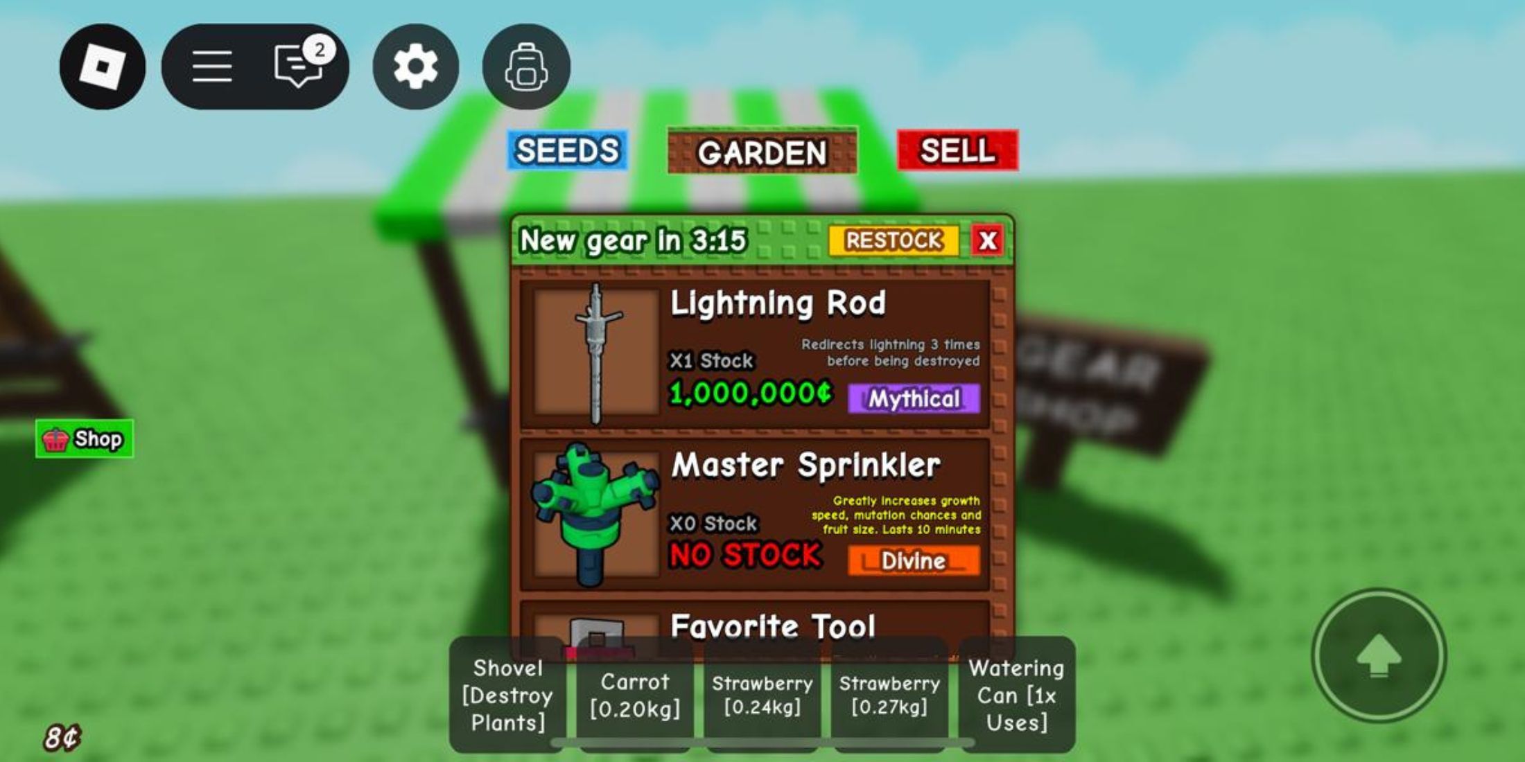 lightning rod grow a garden