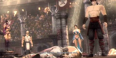 Liu Kang defeats Shao Kahn in Mortal Kombat 9