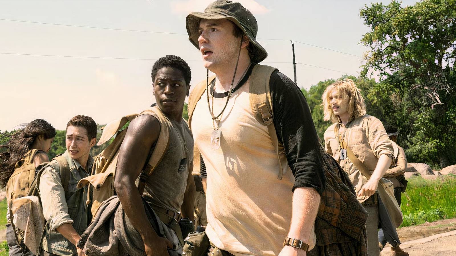 long walk-cast on road