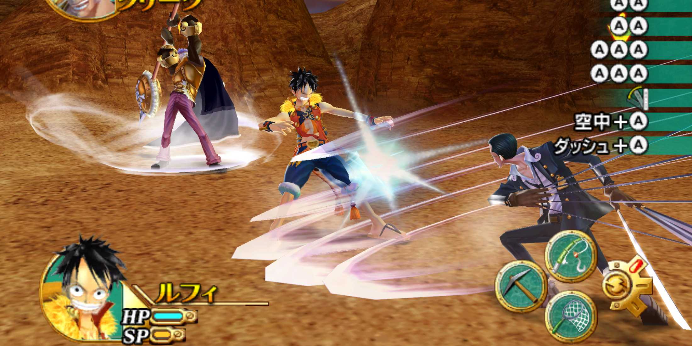 luffy in combat in One Piece Unlimited Cruise