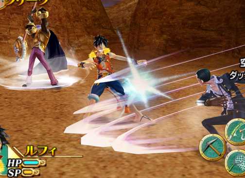 luffy in combat in One Piece Unlimited Cruise