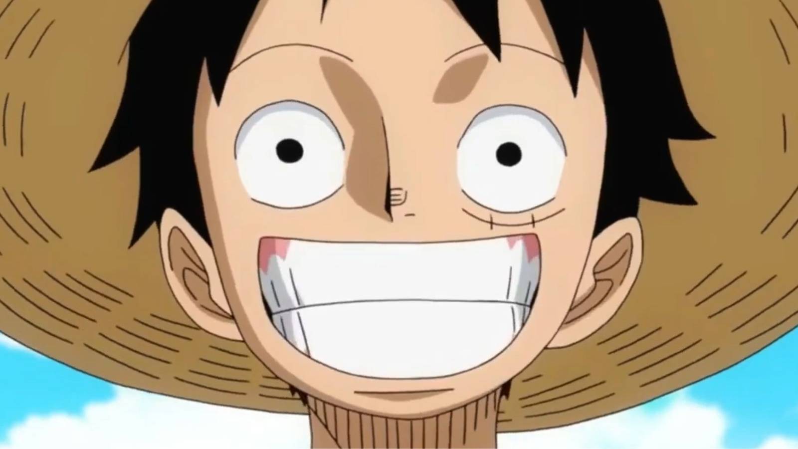Luffy smiles when after hearing Zoro's promise - One Piece