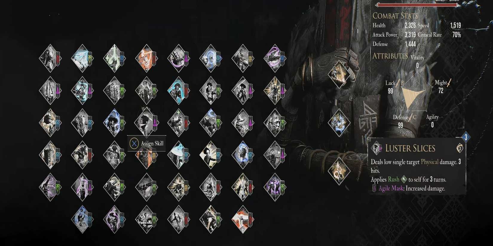 Luster Slices skill showcase