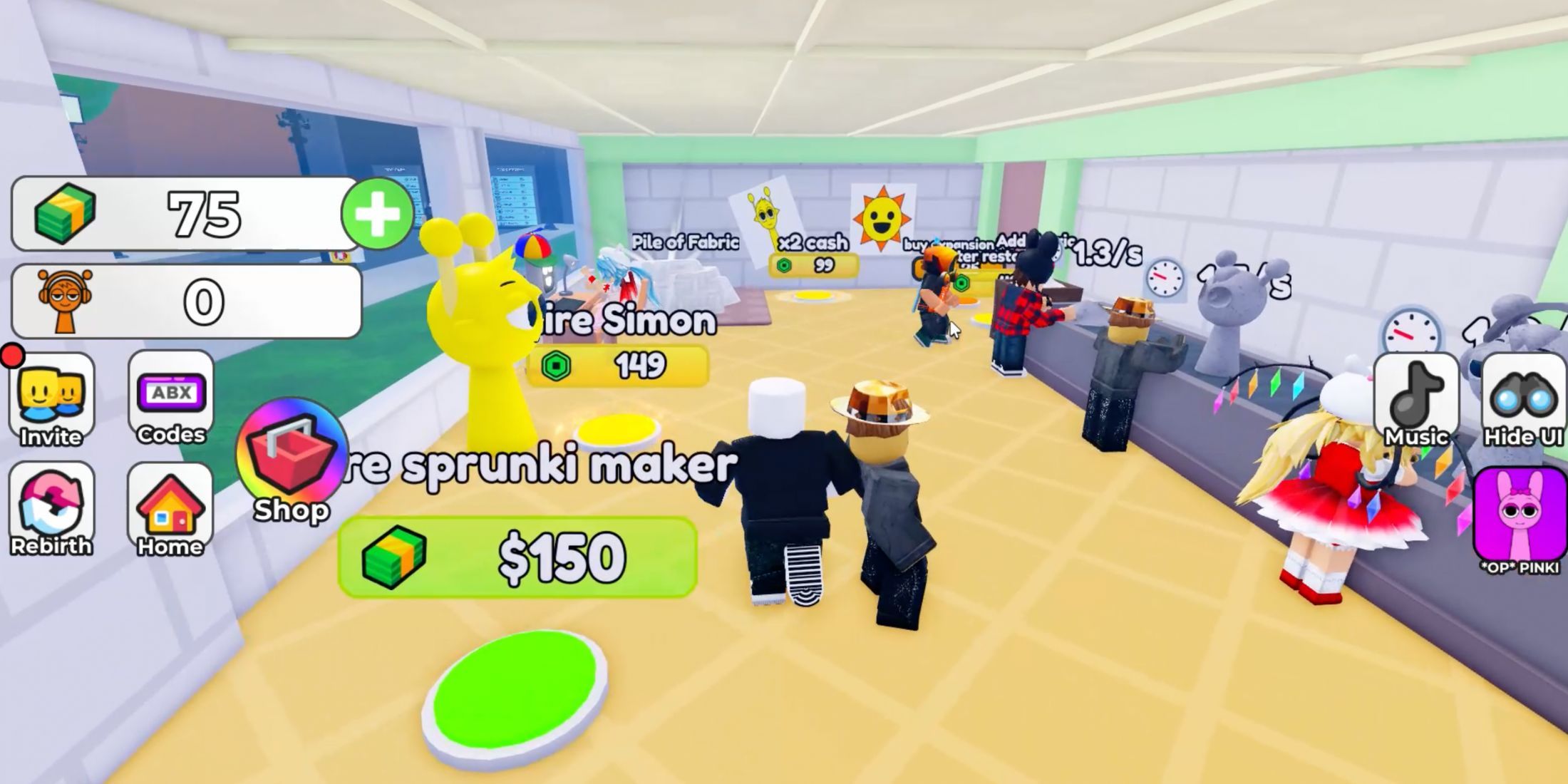 Make a Sprunki Tycoon player