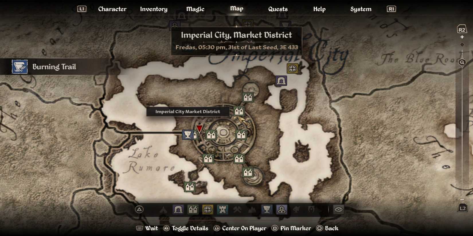 Map of First Edition Bookstore in Elder Scrolls 4 Oblivion