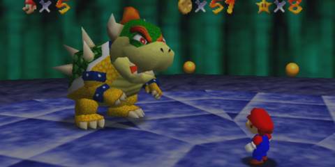 Mario faces Bowser - Super Mario 64