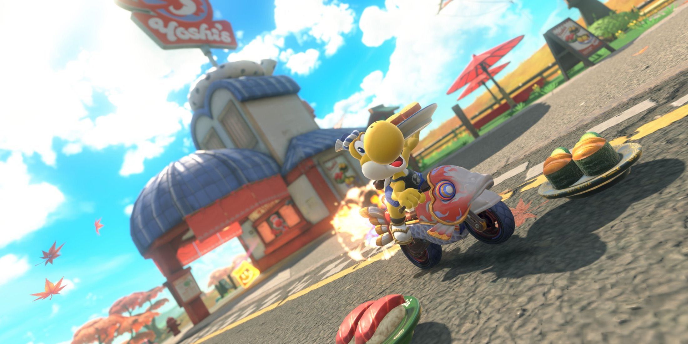 Mario Kart World Yellow Yoshi