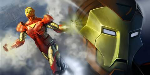 Iron Man loading screen in Marvel Ultimate Alliance