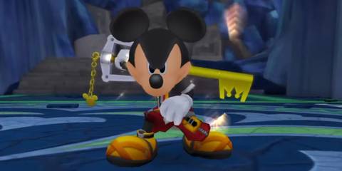 Mickey summoning his Keyblade - Kingdom Hearts 2