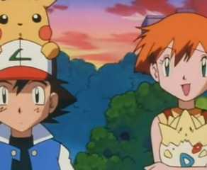 Misty dan Ash di serial original Pokemon