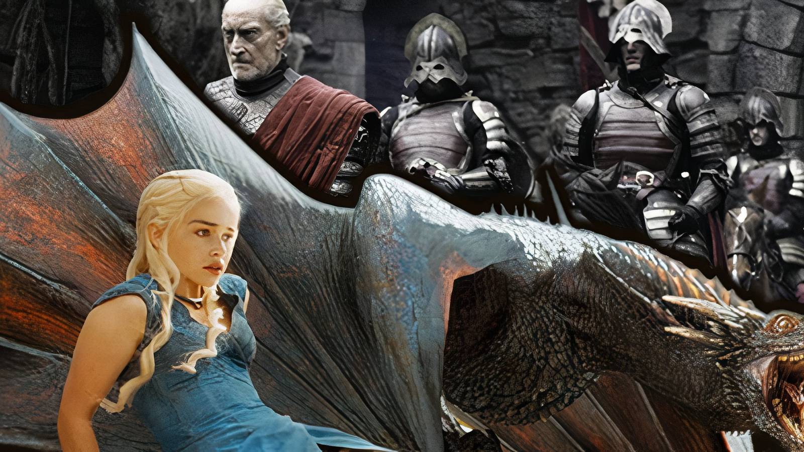 Tywin Lannister and Daenerys Targaryen in Game of Thrones.