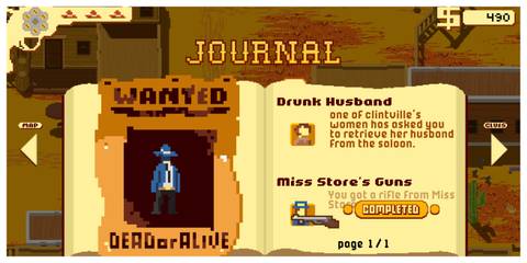 Westerado: Double Barreled - Steam Screenshot (Journal)