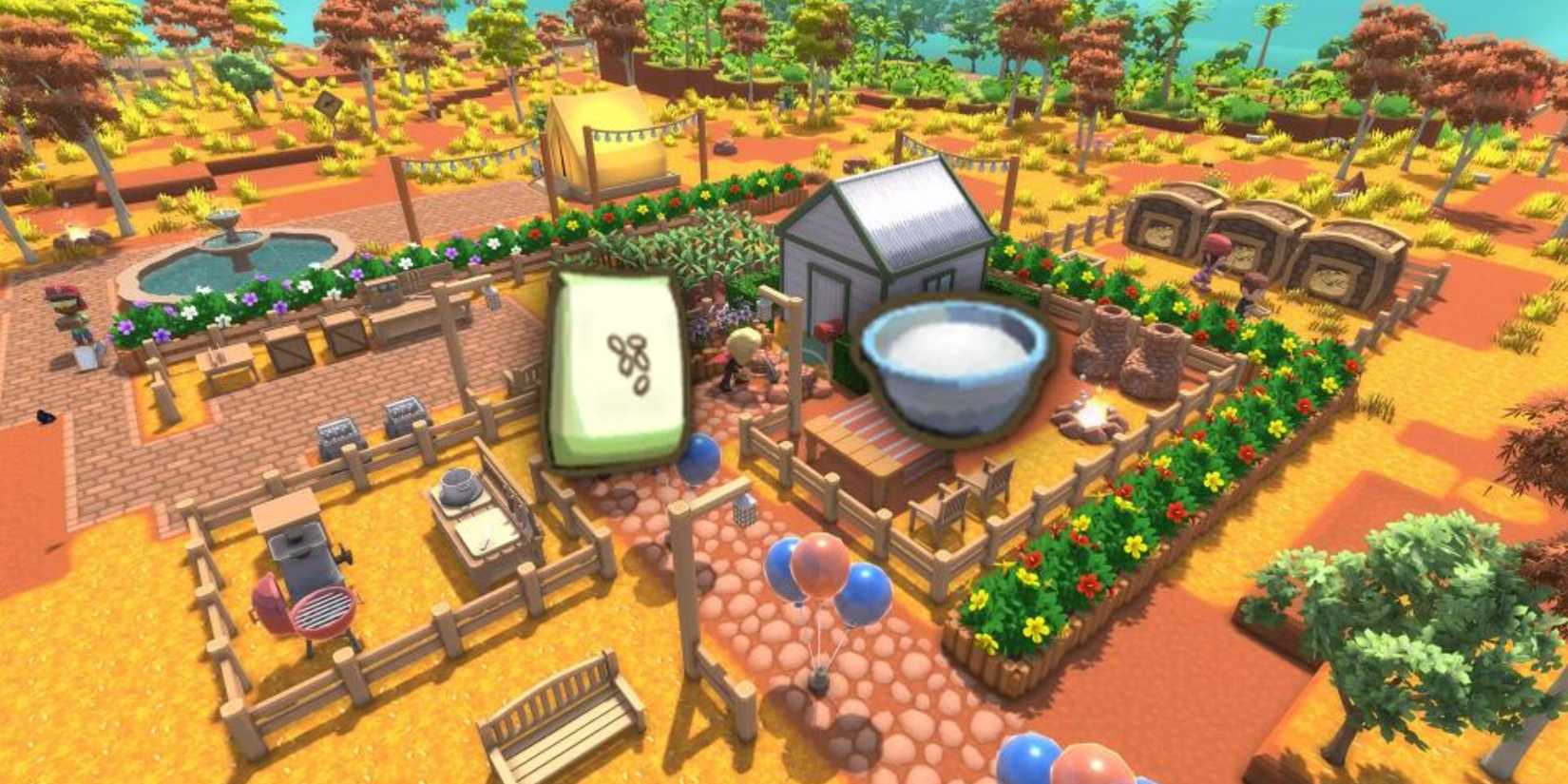 Rice see and rice bowl over a Dinkum farm