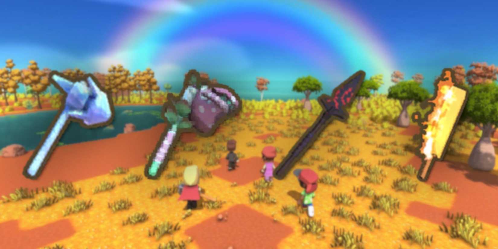 Weapons in front of Dinkum screenshot