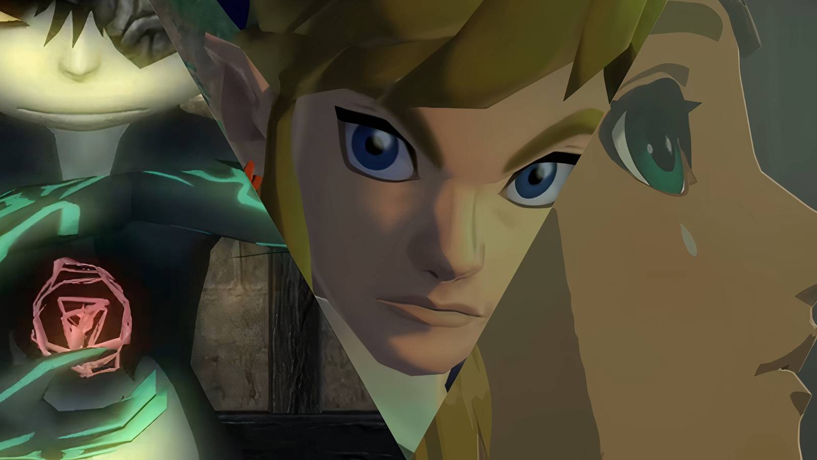 collage of 3 zelda characters