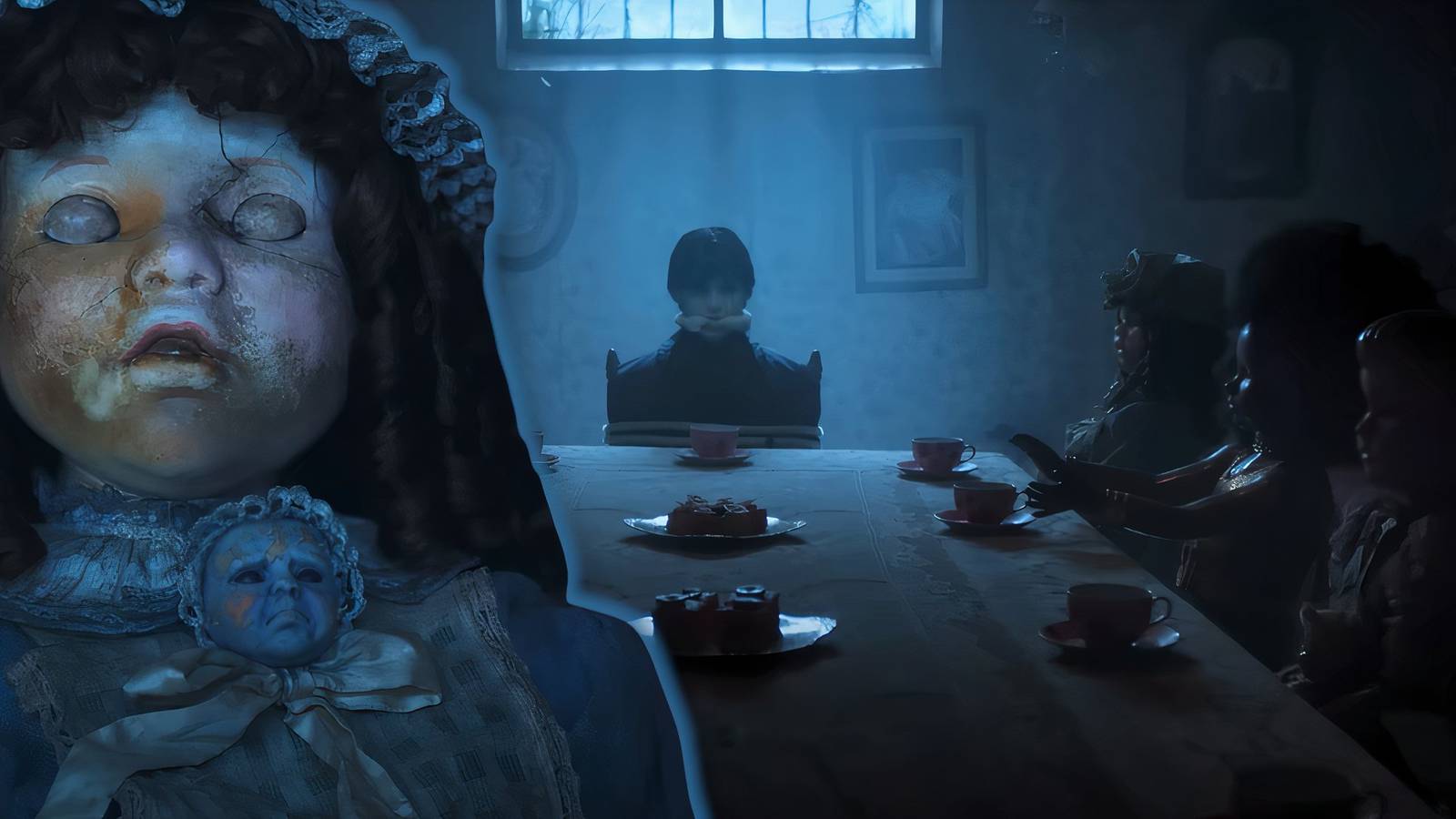 Wednesday and dolls in Wednesday Season 2 Teaser Trailer.