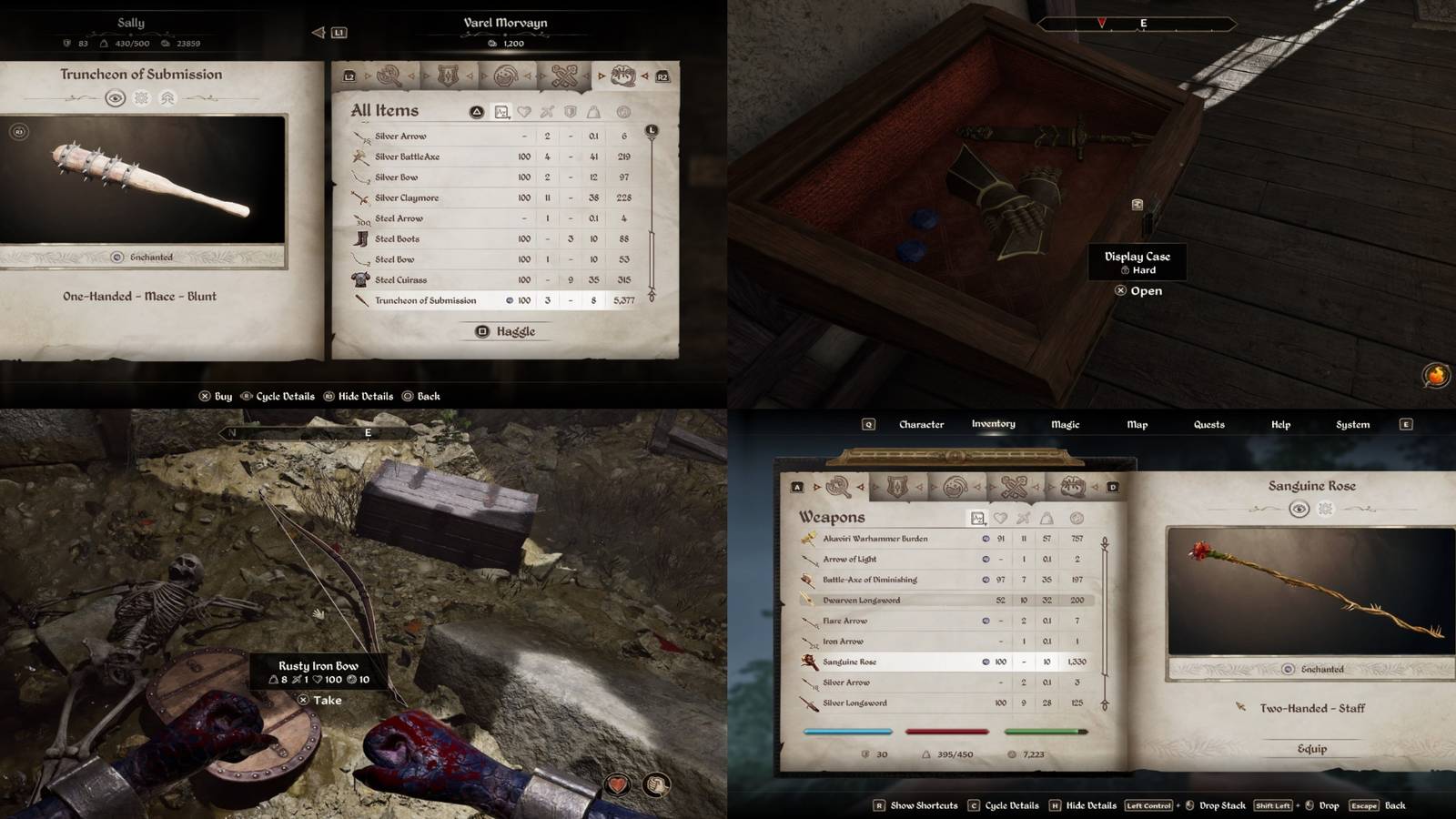 The Elder Scrolls 4 Oblivion Remastered worst weapons mixed gameplay collage