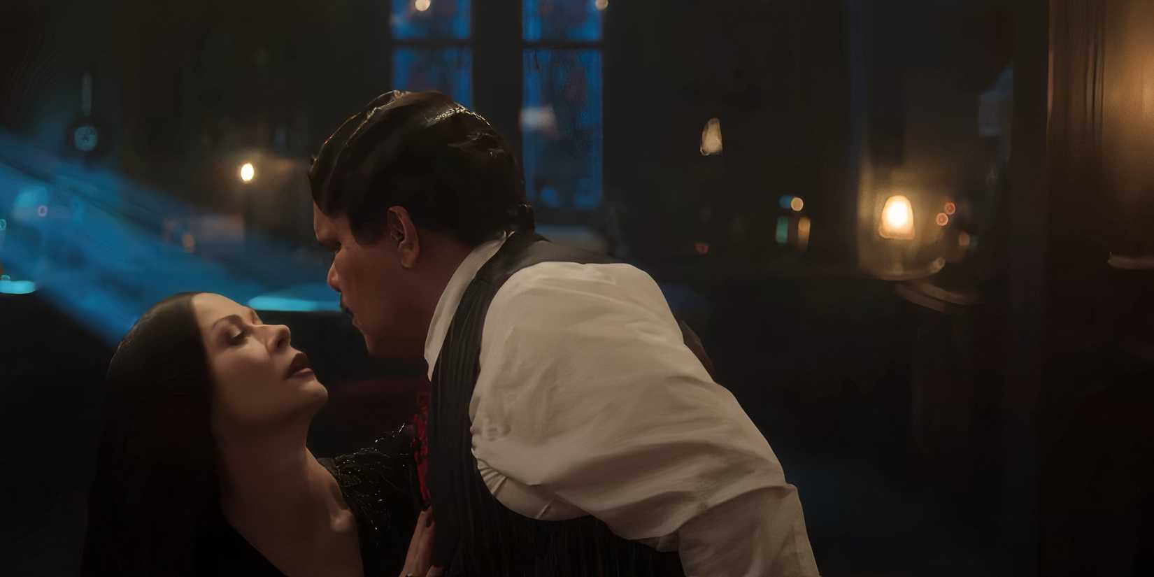 Morticia and Gomez Addams in Wednesday.