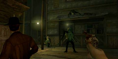 Call of Cthulu: Dark Corners of the Earth - shooting at monsters