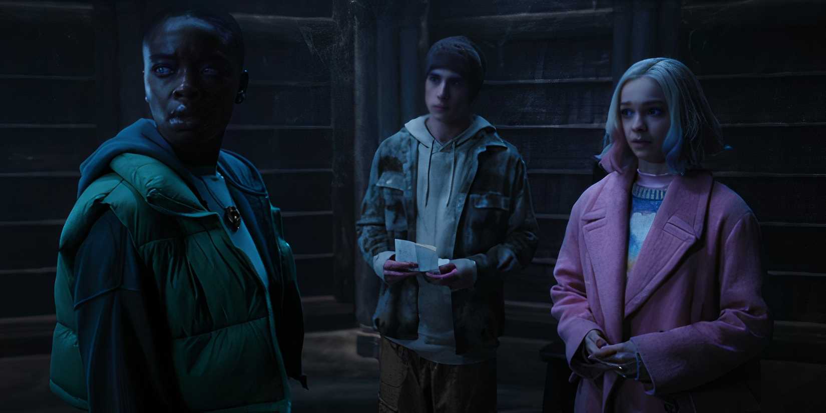 Bianca Alex and Enid in Wednesday.